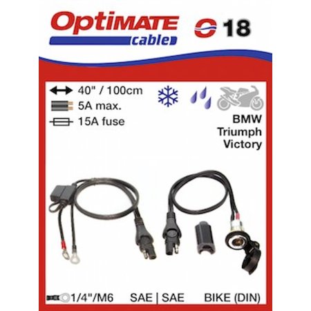 Tecmate Optimate Compacte DIN-ingang voor motorstekker O18