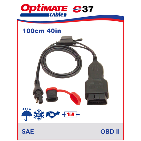 Tecmate Optimate O37 Adapter kabel ODBII naar SAE