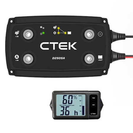 CTEK D250S DUAL DC-DC acculader + Monitor/ Display