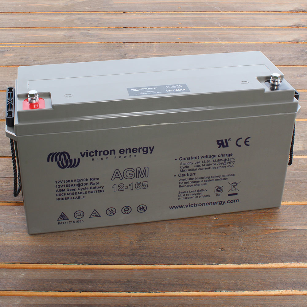 Victron AGM 12V/165Ah Cycle Accu/ Batterij - M8 insert -