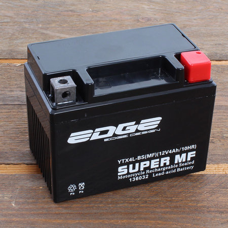Edge Super MF Accu YTX4L-BS (MF) 12V 4Ah - Gel (11 x 7 x 8,5 cm)
