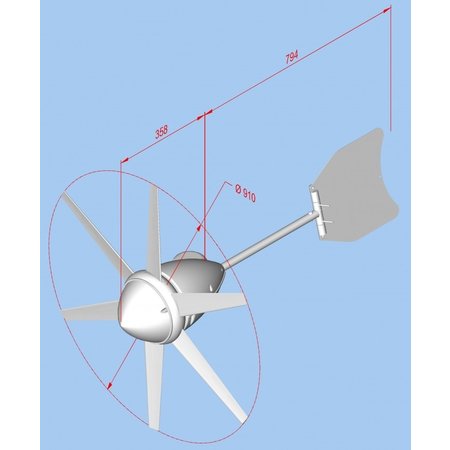 Rutland FM910-4 Furlmatic Windturbine/ Windgenerator 12V
