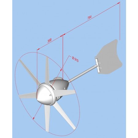 Rutland FM910-4 Furlmatic Windturbine/ Windgenerator 24V