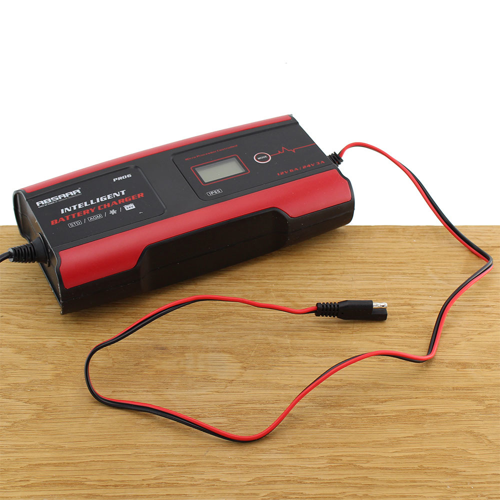 Absaar Pro Batterieladegerät, 6/12 V, Red, 6A AA 635676 : :  Elektronik & Foto