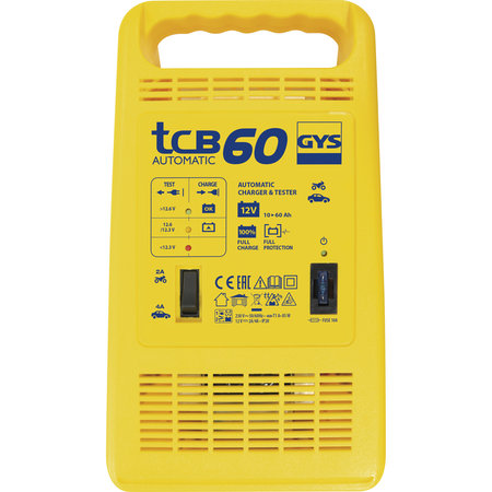 GYS acculader TCB 60 Automatic | 12V 2/4A 85W