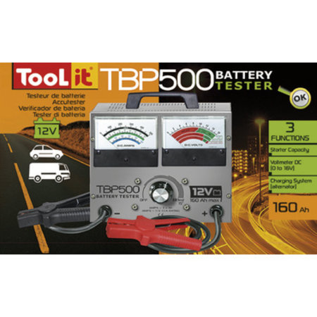 TooLit accutester TBP 500 voor loodaccu's 12V | 10-160Ah | 4 testfuncties
