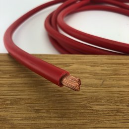 Accukabel rood 10mm² per meter - Enkel geïsoleerd