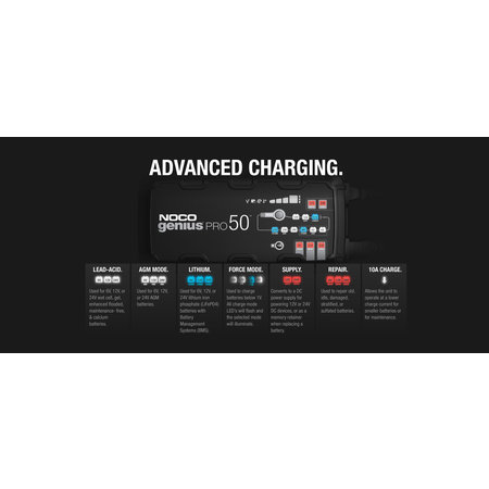 Noco Genius GENIUSPRO50 6V/12V/24V - 50A