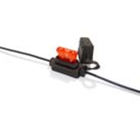 Zekeringhouder / fuse holder Normoto 1.5mm2 zwart met kapje voor Mini zekering tot 20A