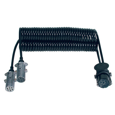 Menbers Spiraalkabel 15-polig naar 2 x 7 polig 24V