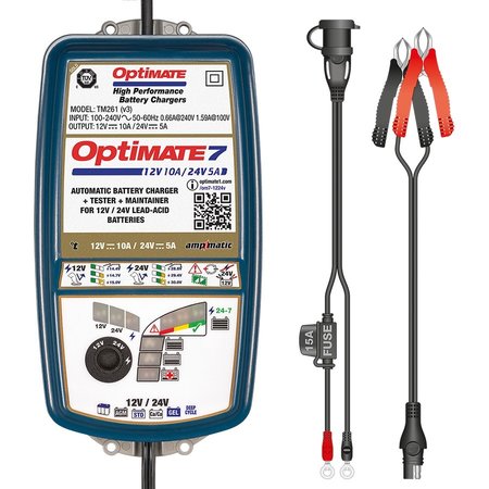 Tecmate Optimate 7 12-24V Ampmatic - V3 Nieuw model