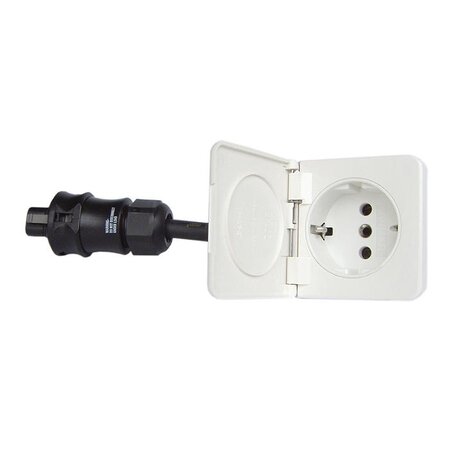 Ratio Wandcontactdoos Schuko outlet enkelvoudig wit 16A