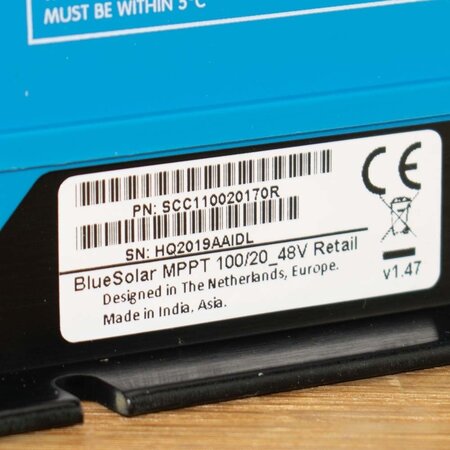 Victron BlueSolar MPPT 100/20 Solar Laadregelaar - 48V