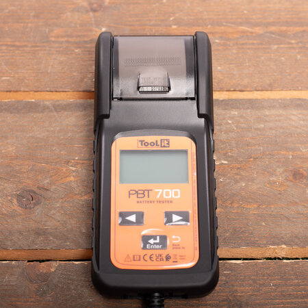 TooLit accutester PBT 700 voor loodaccu's 12/24V | 7-230Ah | met display en printer