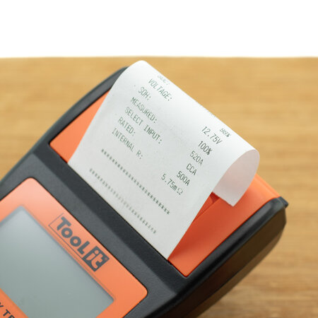 TooLit accutester PBT 550 voor loodaccu's 12V | 30-200Ah | met LCD en printer