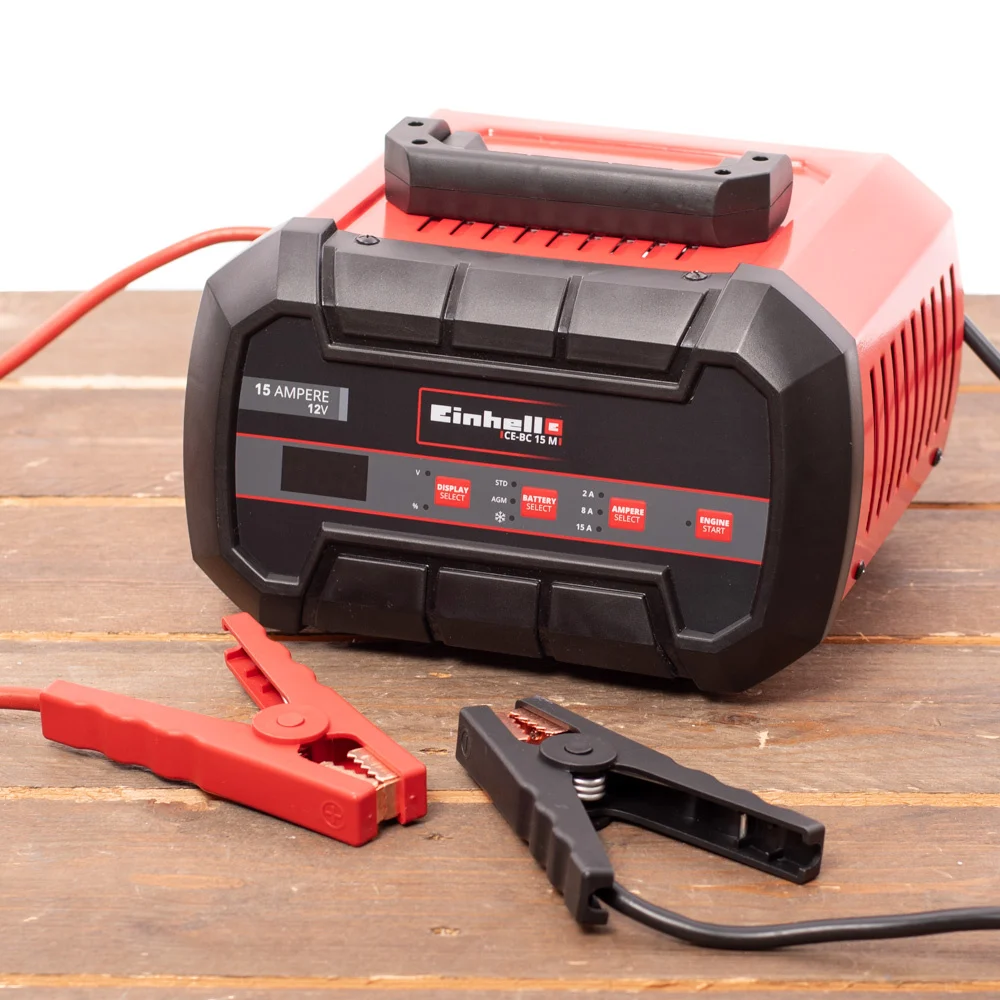 Einhell Batterijlader CE-BC 2 M (intelligente acculader met microprocessorbesturing voor verschillende batterijtypes, o.a. auto/motor, max. 2 ampère laadstroom