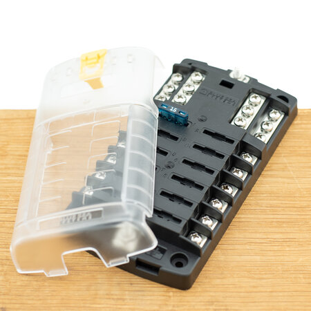 Blue Sea Systems Zekeringdistributie voor 12 steekzekeringen + busbar