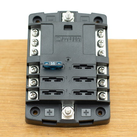 Blue Sea Systems Zekeringdistributie voor 6 steekzekeringen + busbar