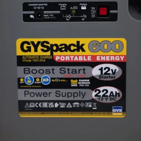 GYS GYSpack 600 - Jumpstarter en 12V voeding