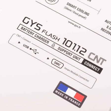 GYS acculader met voeding GYSFLASH 101.12 CNT | USB / SMC | 100A | 5M kabels