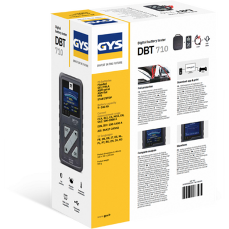 GYS accutester DBT 710 voor loodaccu's 6V/12V | 7-240Ah | LCD | Multifunctioneel