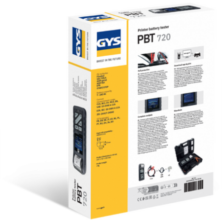 GYS accutester PBT 720 voor loodaccu's 6/12V | 7-240Ah | met display en printer