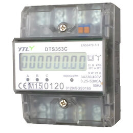 EMAT kWh meter 80A 3-fase Dinrail MID GEKEURD