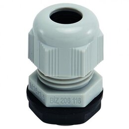 BizLine wartel M12 met moer 3/6,5mm kunststof lichtgrijs