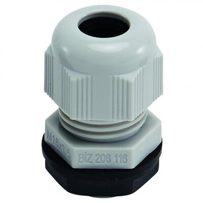 BizLine wartel M25 met moer 14/18mm kunststof lichtgrijs