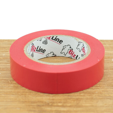 BizLine Vinyltape 15mm x 10m rood