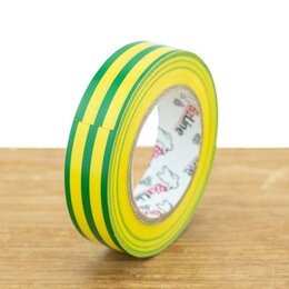 BizLine Vinyltape 15mm x 10m groen/geel