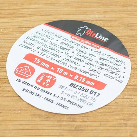 BizLine Vinyltape 15mm x 10m bruin