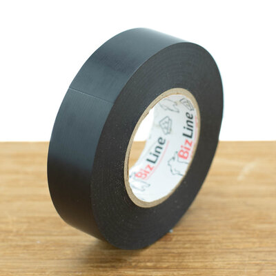 BizLine Hoogwaardige vinyltape 19mm x 20m zwart