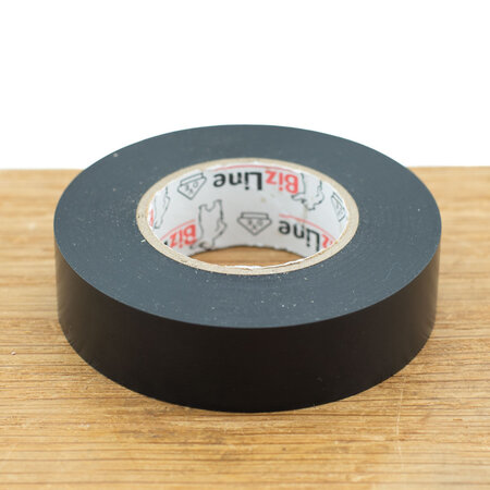 BizLine Hoogwaardige vinyltape 19mm x 20m zwart