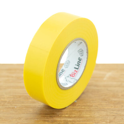 BizLine Hoogwaardige vinyltape 19mm x 20m geel