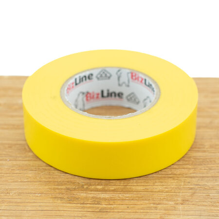 BizLine Hoogwaardige vinyltape 19mm x 20m geel