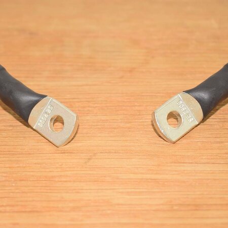 Accukabel verloop 35mm² 150cm M6-M6 Zwart