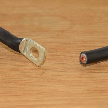 Accukabel verloop 50mm² 150cm M8-Open eind Zwart