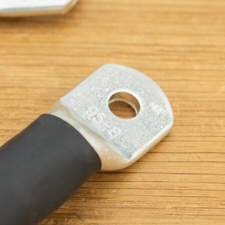 Accukabel verloop 95mm² 30cm M8-M10 Zwart