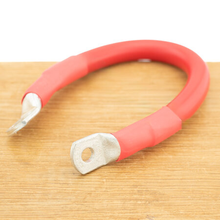Accukabel verloop 95mm² 30cm M8-M10 Rood