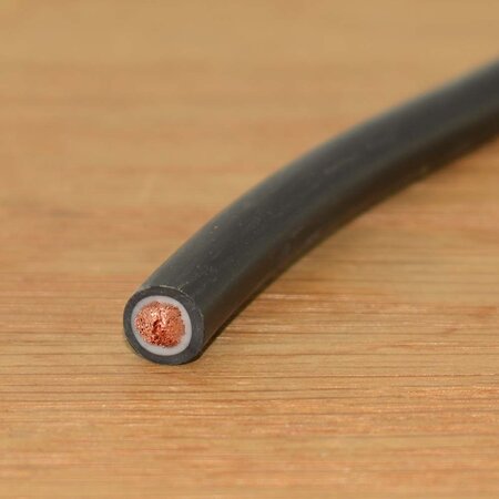 Accukabel verloop 25mm² 150cm M8-Open eind Zwart