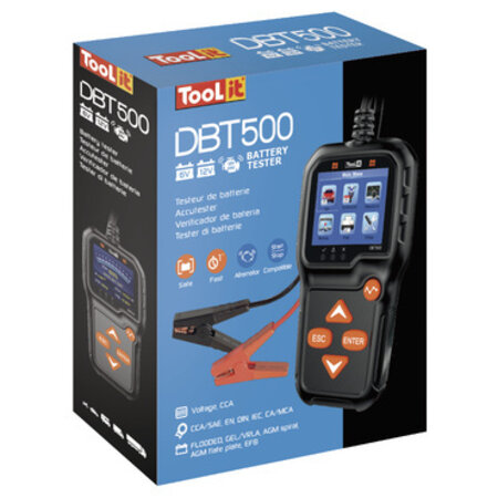 TooLit accutester DBT 500 voor loodaccu's 6V/12V | 7-240Ah | LCD | Multifunctioneel