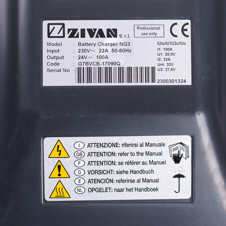Zivan NG3 Hoogfrequent Acculader 96V 25A CB