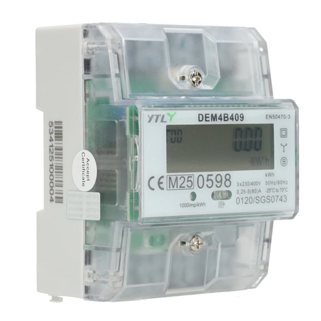 EMAT kWh meter 80A 3-fase Dinrail Digitaal MID GEKEURD