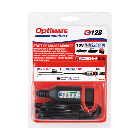 Tecmate Optimate accu monitor O128 - Eyelets - SAE - M8-M10