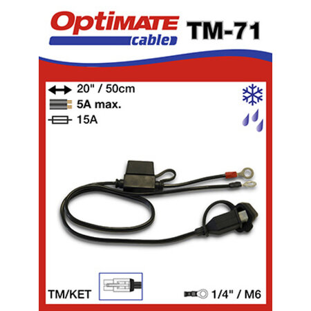 Tecmate Optimate permanente accu aansluiting TM-71 - STD 10A max