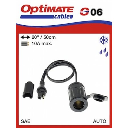Tecmate Optimate adapter kabel voor SAE naar autostekker O-06