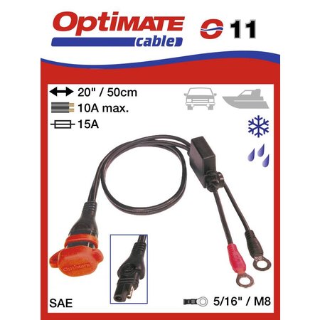 Tecmate Optimate permanente accu aansluiting - SAE 10A max