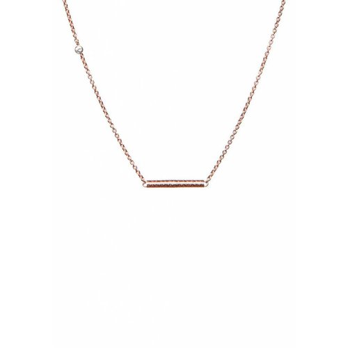 Dutch Basics Cylinder Bar Necklace - Rose Plated Dutch Basics Cylinder Bar Necklace - Rose Plated
