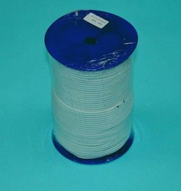 Gevlochten nylon, met kern, wit, 100 meter